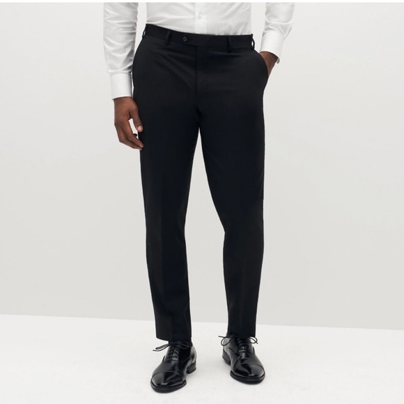 SUITSHOP Classic Black Suit Pants - Picture 1 of 5